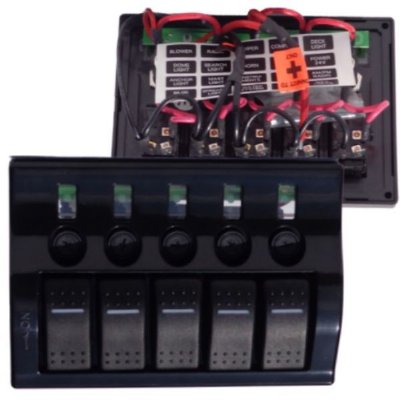 12 Volt Wave Rocker Switch Panel 