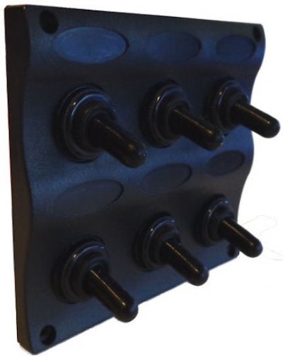 Splashproof Marine Switch Panel - 6 Way 